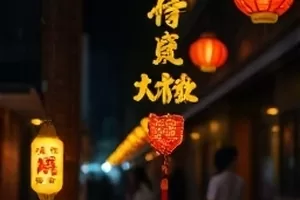 《雨落长街》封面,雨夜招牌倒影与撑伞路人